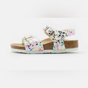Birkenstock Rio Kids Confetti Pop Sandals White